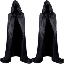 2 Pieces Cloak with Hood Costume Hooded Cape Halloween Christmas Robe Cloak Cosp