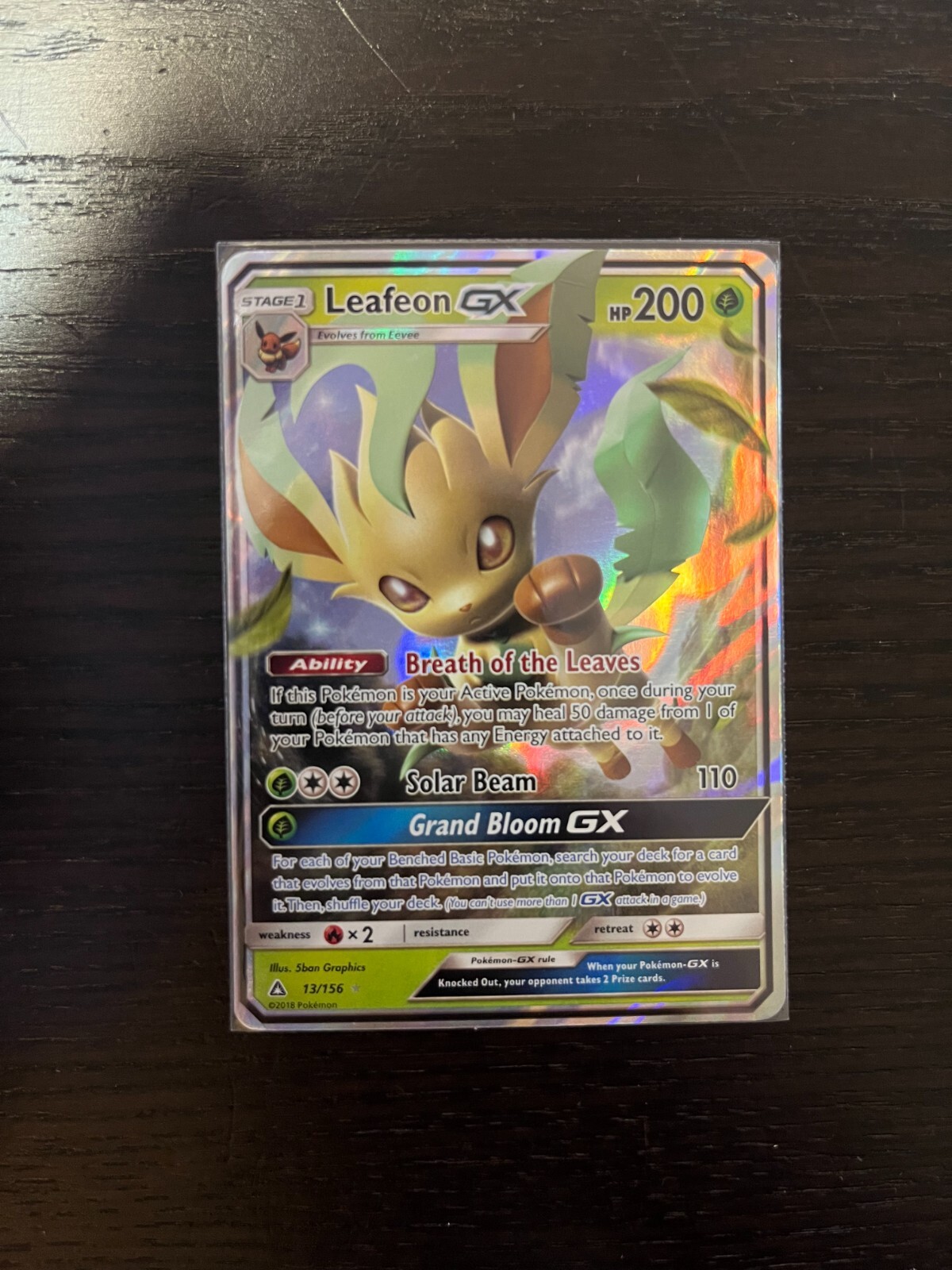 Pokemon TCG Sun & Moon: Ultra Prism Leafeon GX - 13/156 NM