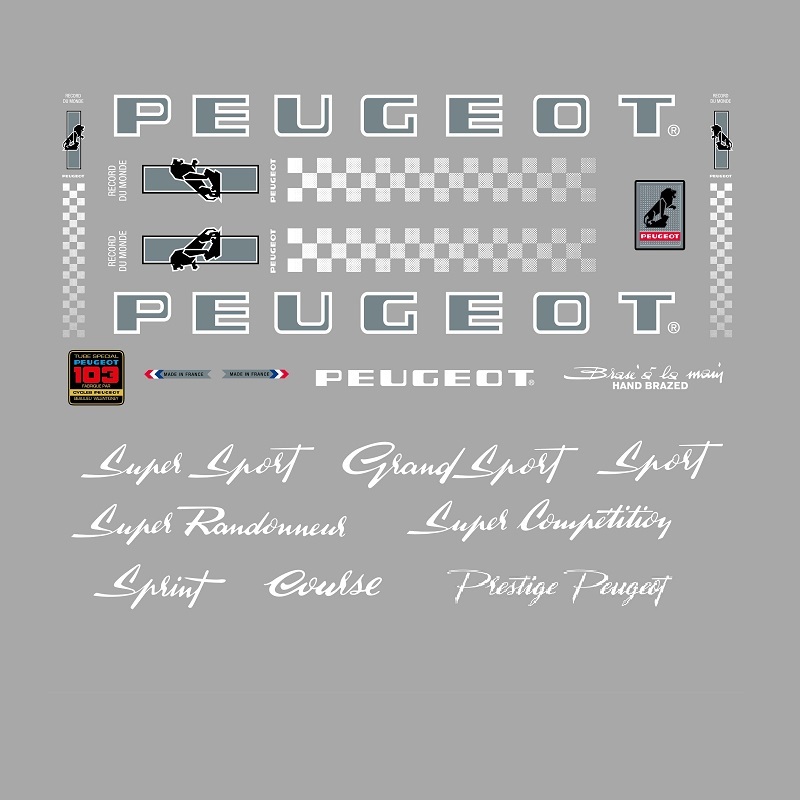 Peugeot PX10, PY10 Bicycle Stickers Decals