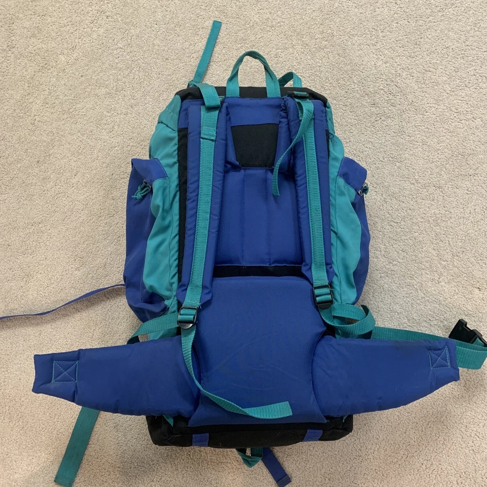 Eurohike Eagle 601 Internal Frame Hiking Backpack Rucksack Blue, Black, & Green - Image 4 of 4