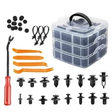 650PCS Car Body Retainer Clips Auto Fasteners Push Trim Pin Rivet Bumper Kit Set