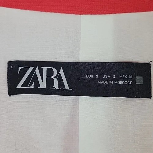 Blazer donna Zara rosso doppiopetto Glen oversize taglia small - Foto 7 di 7