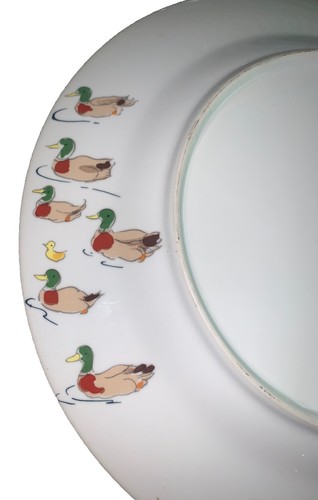 VTG PR Taito The Ducks Whimsical Plates 10.25” Diameter Round C1984 Japan Taitu - Picture 12 of 13