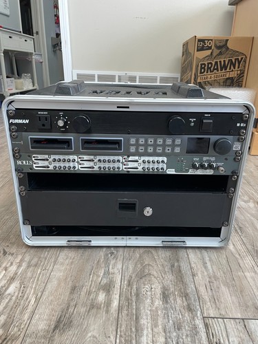 Blackmagic HyperDeck Studio Pro, Rolls RM65b Mixer, Furman Light Rack, GatorCase