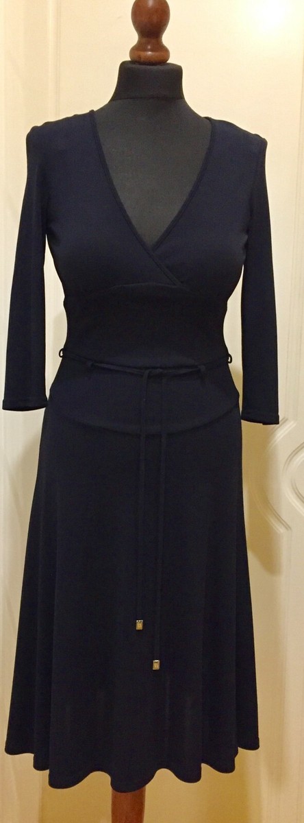 express blue satin dress Escada Denim Dress main image 0