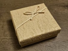  12 Qty Jewelry Gift Boxes with Lids and Ribbon Bows 3.5 x 3.5 x 1 in Apricot