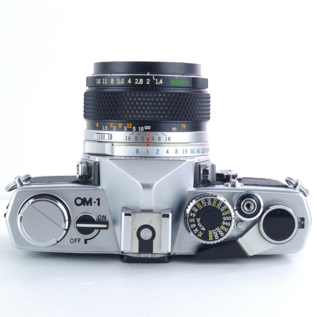 【完動品】Olympus OM-1 Silver + OM 50mm f1.4 Near Mint] Olympus OM-1 Silver SLR W/ G.Zuiko Auto-s 50mm F/1.4