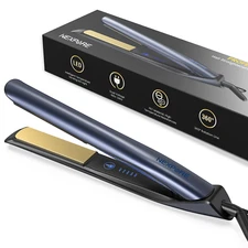 NEXPURE Professional Flat Iron, 2-In-1 Hair Straightener with Touch Panel