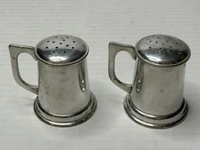 Stieff Colonial Pewter Salt & Pepper Shaker Set Tankard style 2 3/4" S&P Vintage