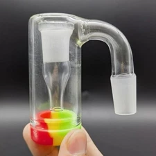 1*90° Glass Ash Catcher Shower Head for Smoking Pipe Water Bong Hookah 90 Degree