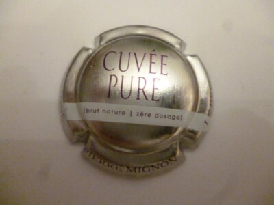 capsule de champagne,  Pierre MIGNON, cuvée Pure, métal barre blanche, N°125a