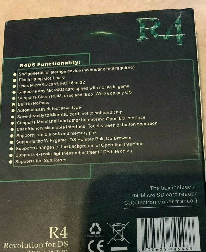 R4 Revolution DS + DS Lite Cartridge + USB Adapter & Disc NEW in box USA SELLER - Image 3 of 3
