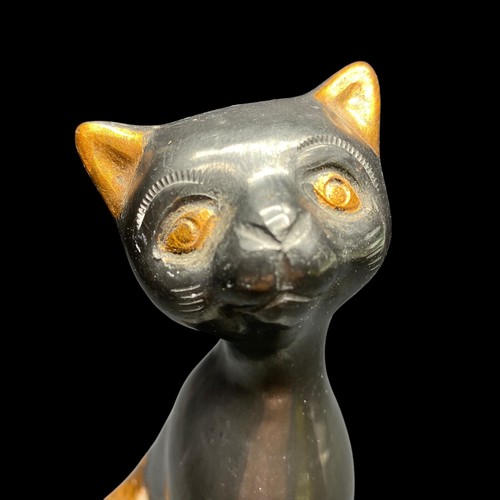 Lot Of 2 DONA ROSA OAXACA Mexico Black Clay Pottery Folk Art Cats Copper Accent - Picture 17 of 21