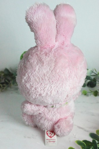 Hello Kitty Plush Ty Beanie Baby Cute Pink Bunny Outfit - Picture 2 of 2