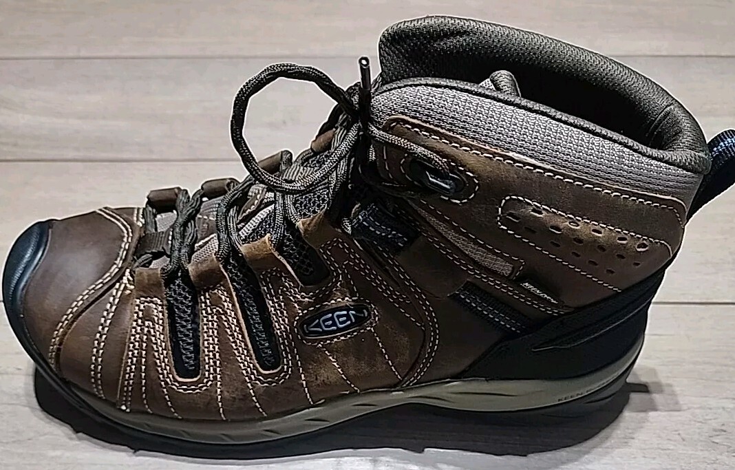 Stivali da trekking da uomo KEEN Utility Flint II taglia 11D medi impermeabili punta in acciaio marroni