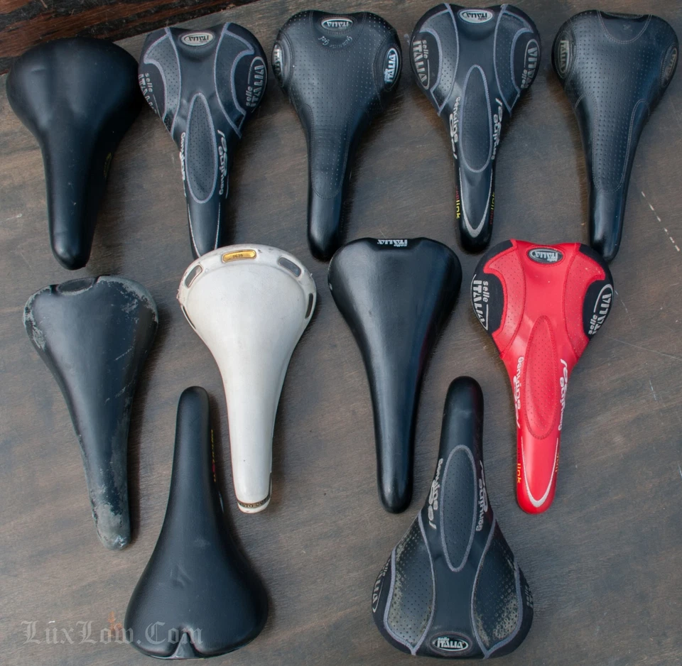 Sillín de cuero vintage RoadBike Selle Italia titanio Flite SLR gel asiento de bicicleta Foto 2 de 2