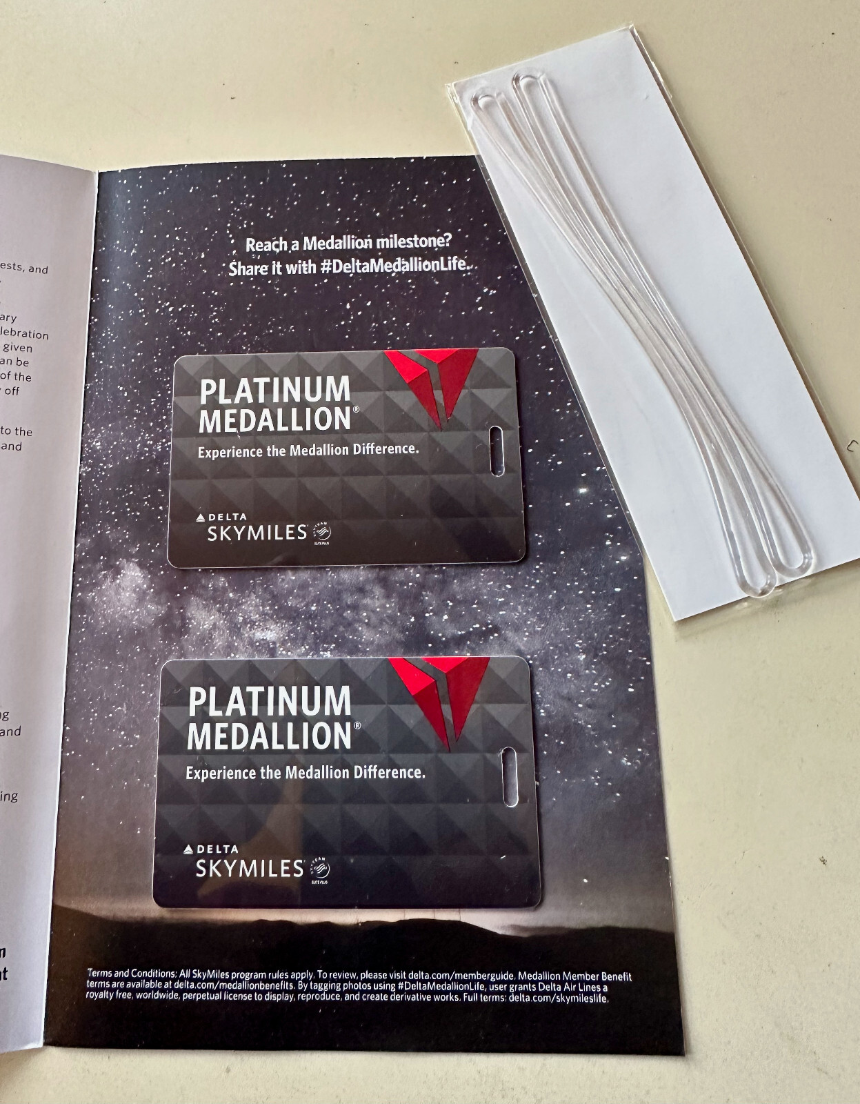 NEW Delta Platinum Medallion Luggage Brag Tags 2 with Straps eBay