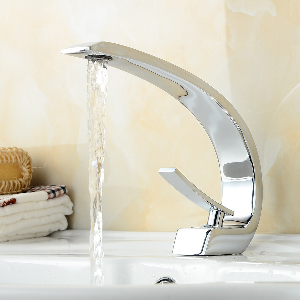 LEODERA Waschtischarmatur Schwarz - Edelstahl Einhebelmischer Für Bad, Auslaufhöhe 108mm, Wassersparend