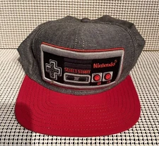 Nintendo 2018 NES Video Game Controller Snapback Hat Grey/Red Cap Adjustable