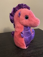 Aurora Girlz Nation Seahorse Plush Pink Purple Shimmer Stuffed Animal Soft Toy