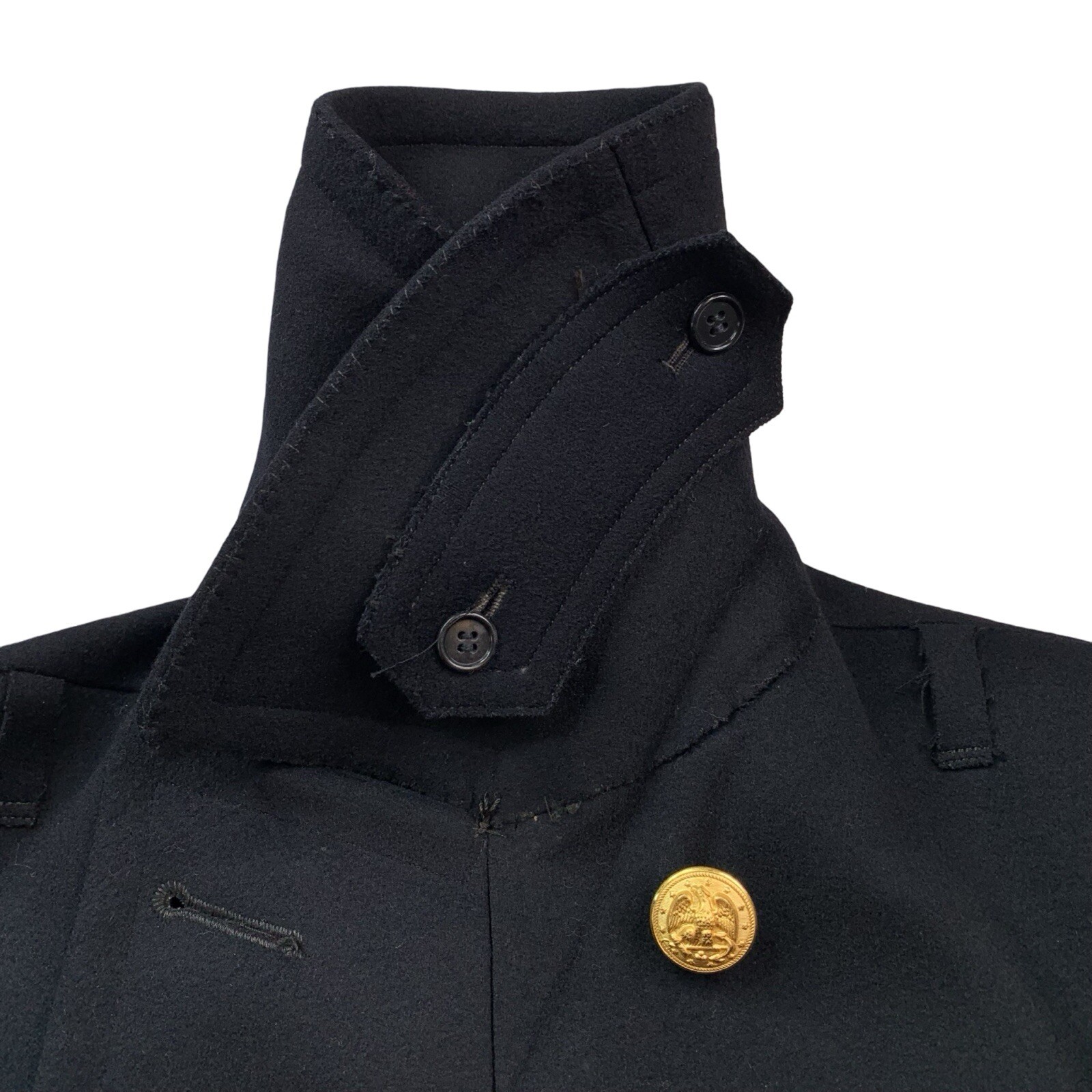 1940's WW2 40 R BJ Simpson Double Breasted Belted Officers Over Coat Made USA image 4