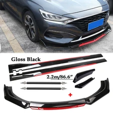 Front Bumper Rear Spoiler Splitter Body Kit+Side Skirt For Hyundai Elantra U