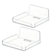 Acrylic Floating Shelves 2 Pack Mini Wall Mounted Hanging Display Shelves for...