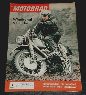 Das Motorrad 09/62 Windkanal-Versuche,Imola,Provinis 250er Morini,Stoßdämpfer 2T