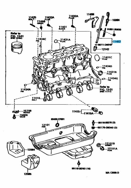 TOYOTA LAND CRUISER PRADO PICKUP Genuine Oil Level Gauge Guide