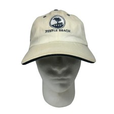 Pebble Beach Golf 1919 Adjustable Strap Baseball Hat Cap Tan Lightweight