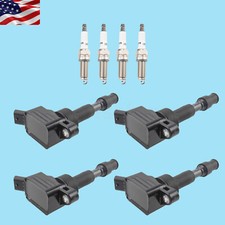 4pcs Ignition Coils + 4pcs Spark Plugs for 2017-2022 Kia Hyundai Elantra Sonata