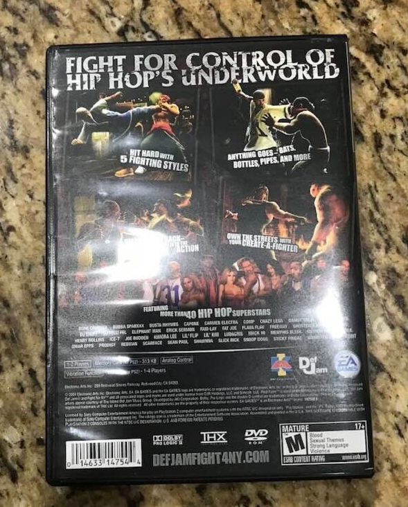 Def Jam Fight for NY Sony PlayStation 2 PS2 2004 Tested Works 100 eBay
