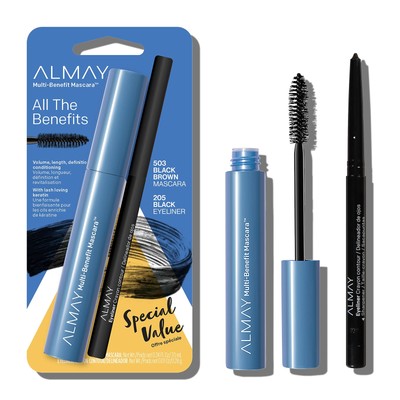 Almay Multi-Benefit Mascara and Eyeliner Duo Value Pack Black Brown