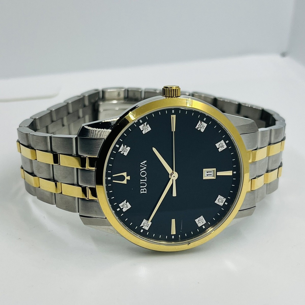 Gold Tone Mens Bulova Dress Watch 98b271 Bulova Sutton Mens