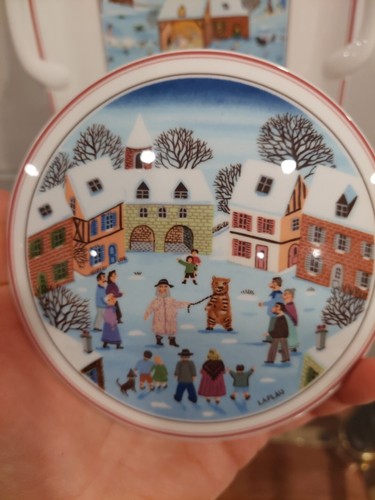 2 Villeroy & Boch Naif Christmas Porcelain Tray, Trinket Candy Dish LAPLAU - Picture 3 of 11