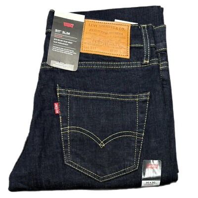 Levis  511 Herren Denim Jeans SLIM Fit Leg Bottoms Hose Jeans BRANDNEU