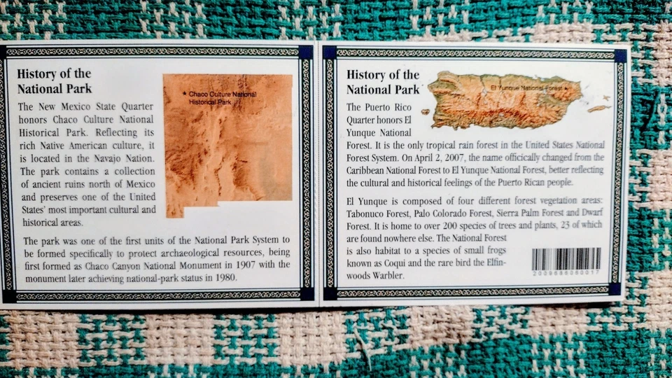 LOT OF #2 GOLD PLATED QUARTERS PUERTO RICO & NEW MEXICO - Image 2 of 4