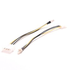 2PCS 4-Pin Molex/IDE to 3-Pin CPU/Case Fan Power Connector Cable Adapter 