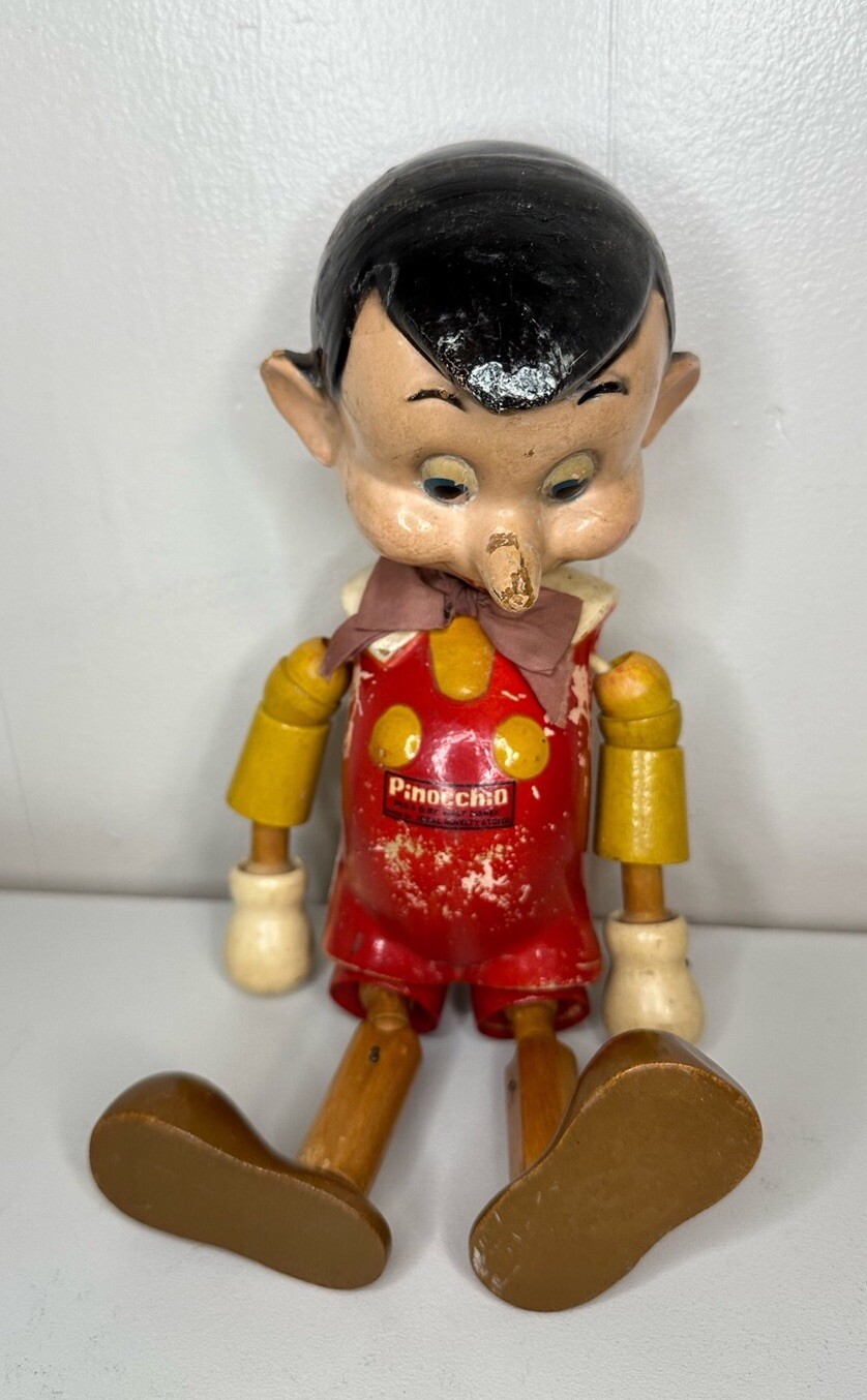 Vintage 1930’s Disney Pinocchio Wooden Doll Ideal Novelty Toy Co eBay