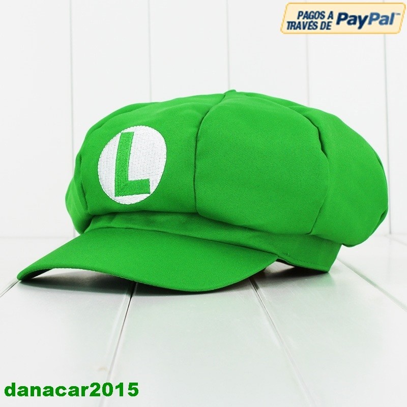 GORRA DE LUIGI BROS DESDE ESPAÑA SUPER MARIO DISFRAZ CARNAVAL