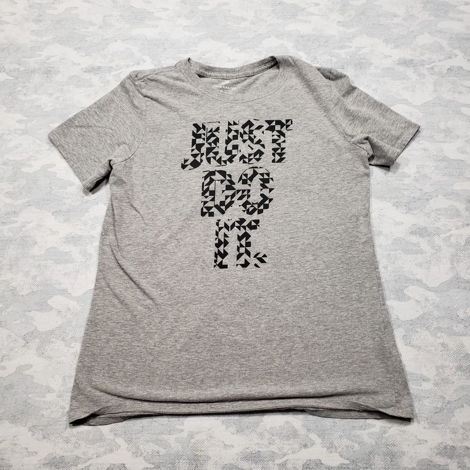 Camiseta Nike Top Mujer Gris Medio Manga Corta The Nike Just Do It Foto 2 de 4