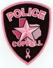 TEXAS TX COPPELL CONCIENTIZACIÓN SOBRE EL CÁNCER DE MAMA POLICÍA BONITO PARCHE EN EL HOMBRO SHERIFF