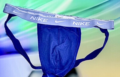 NIKE Dri-FIT Jock Strap Essential Cotton Stretch Micro Blue XL Men s Sports