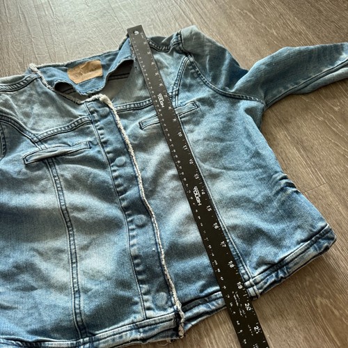 AMISU Button Snap Western Cowgirl Hippie Gypsy Denim Jacket Womens - Size 40 - Picture 5 of 7