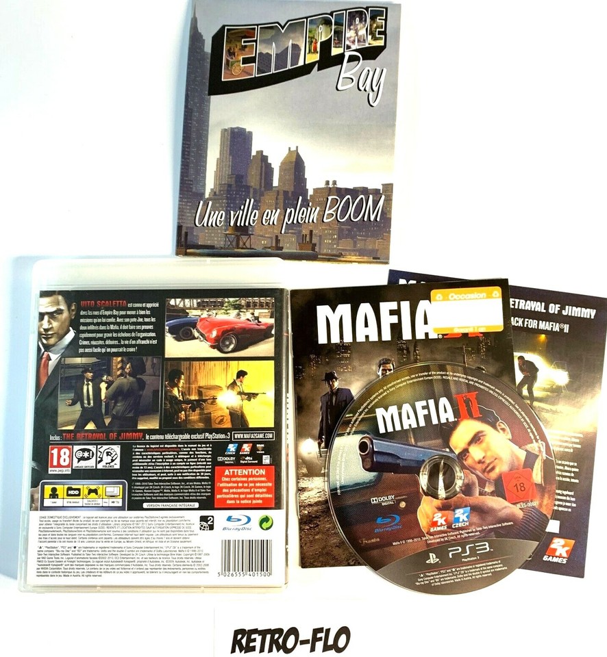 Jeu PS3 Mafia II – PAL – Complet Et En Bon état – Action Aventure – PEGI 18