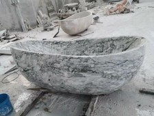 INCREDIBLE HAND CARVED MARBLE MODERN ESTATE BATH TUB - WFT56