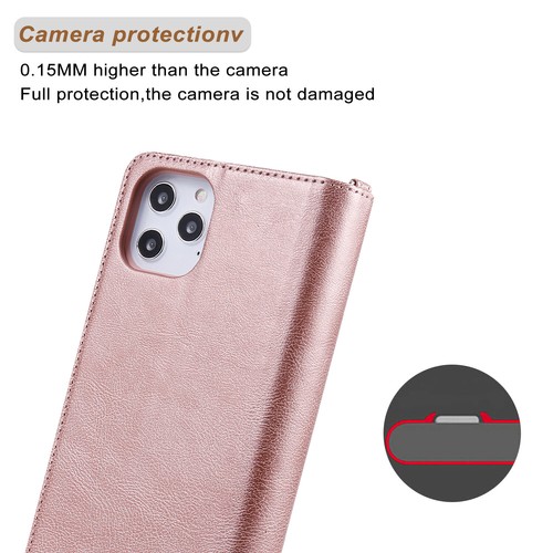 For iPhone 15 14 13 12 Pro Max X Leather Wallet Case Removable Flip Zipper Cover - Picture 11 of 24