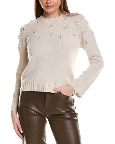 Hannah Rose Pearl Bobble Cluster Wool & Cashmere-Blend Sweater Women's