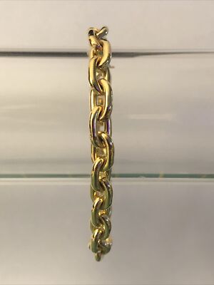 Vintage Gold Tone Chain Bracelet Chain 6.75  6mm Seta