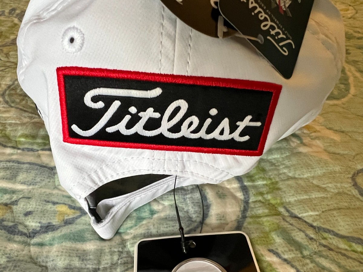 Casquette De Golf Titleist Pro V1 Ajustable – Blanche, Homme, Matière Stretch